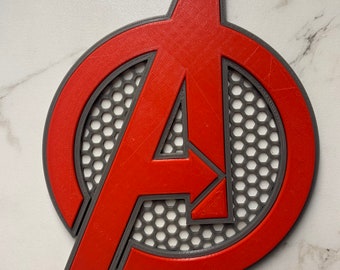3D printed Avengers logo