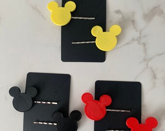 Mickey hair Bobby pins 3 classic color set