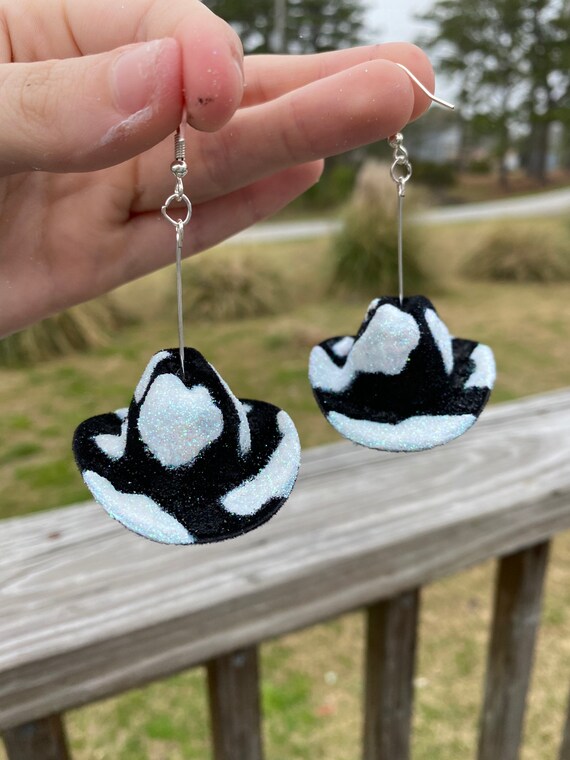 Glitter Cow Print Cowboy Hats - Etsy Canada