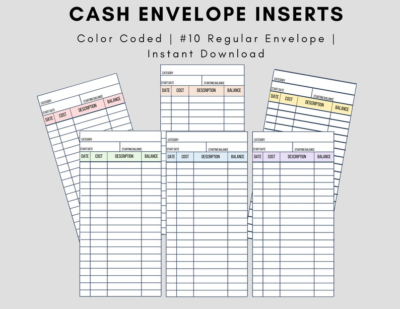 Cash Envelope System Printable Dave Ramsey Cash Envelope - Etsy