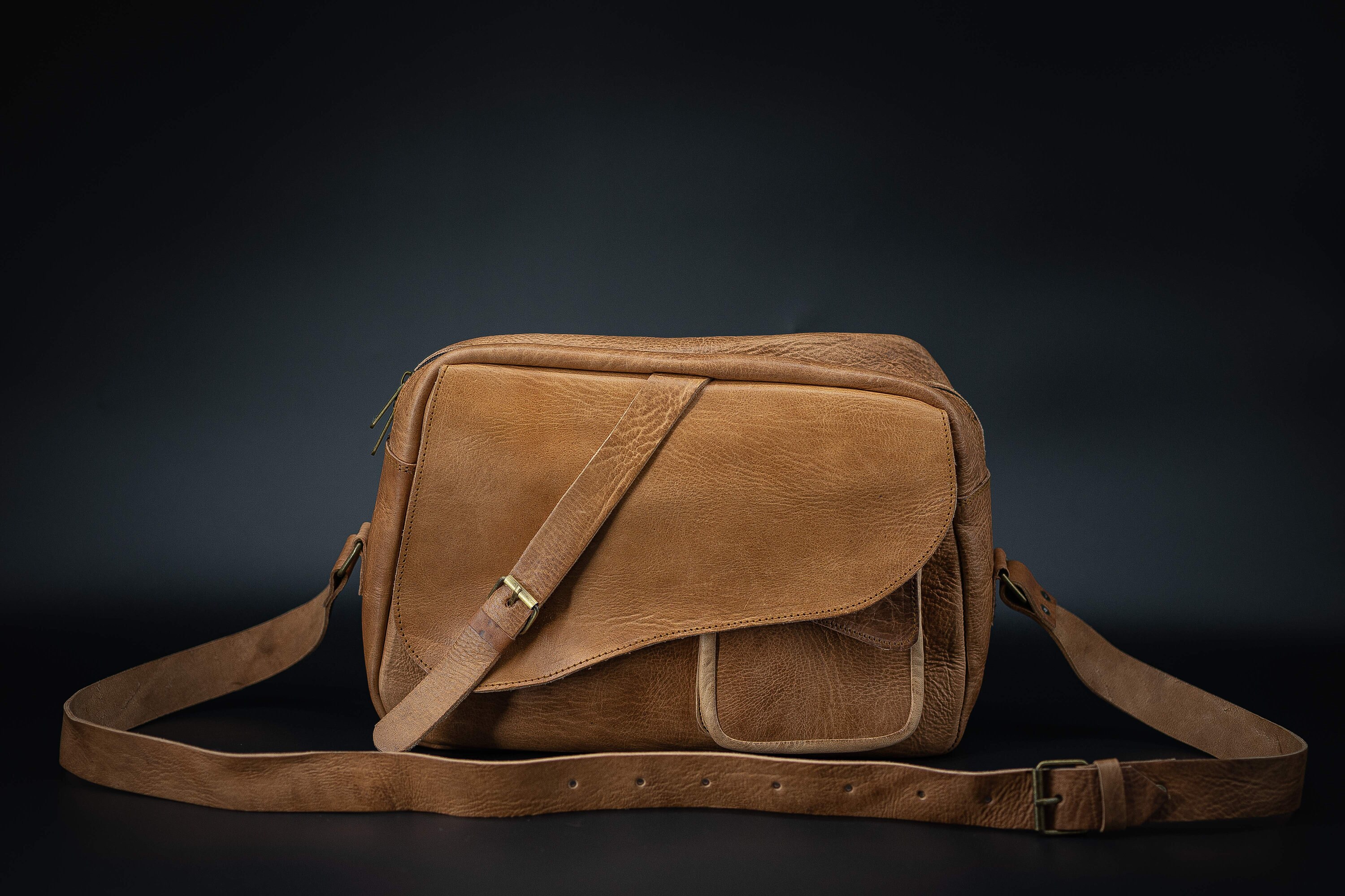 Leather Briefcase Gold Leather Briefcase Bag for Menleather Etsy