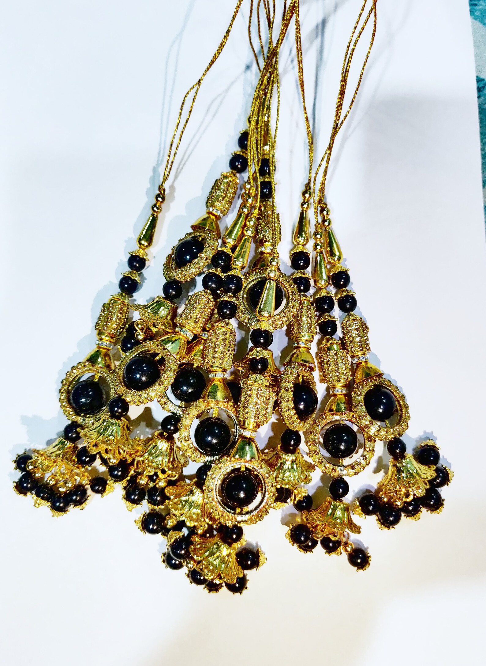 By pair Designer tassel Golden Tassel blouse tassel choli Etsy