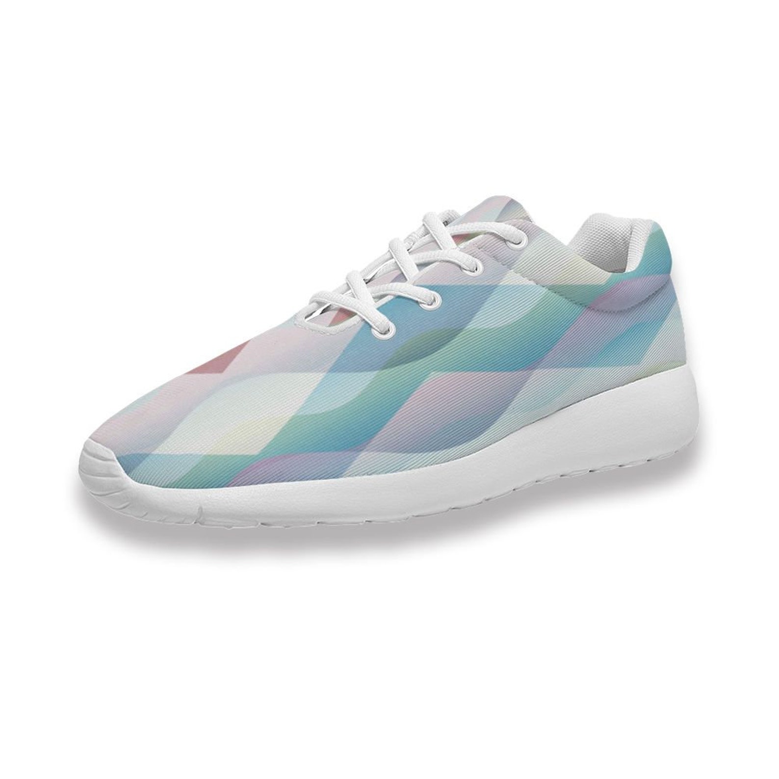 Retro Colorful Sea Waves unisex shoes women shoes Etsy