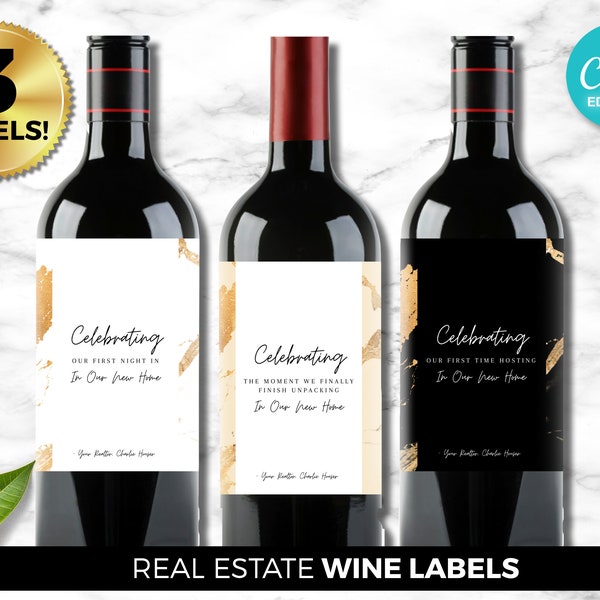 Realtor Wine Label Etsy