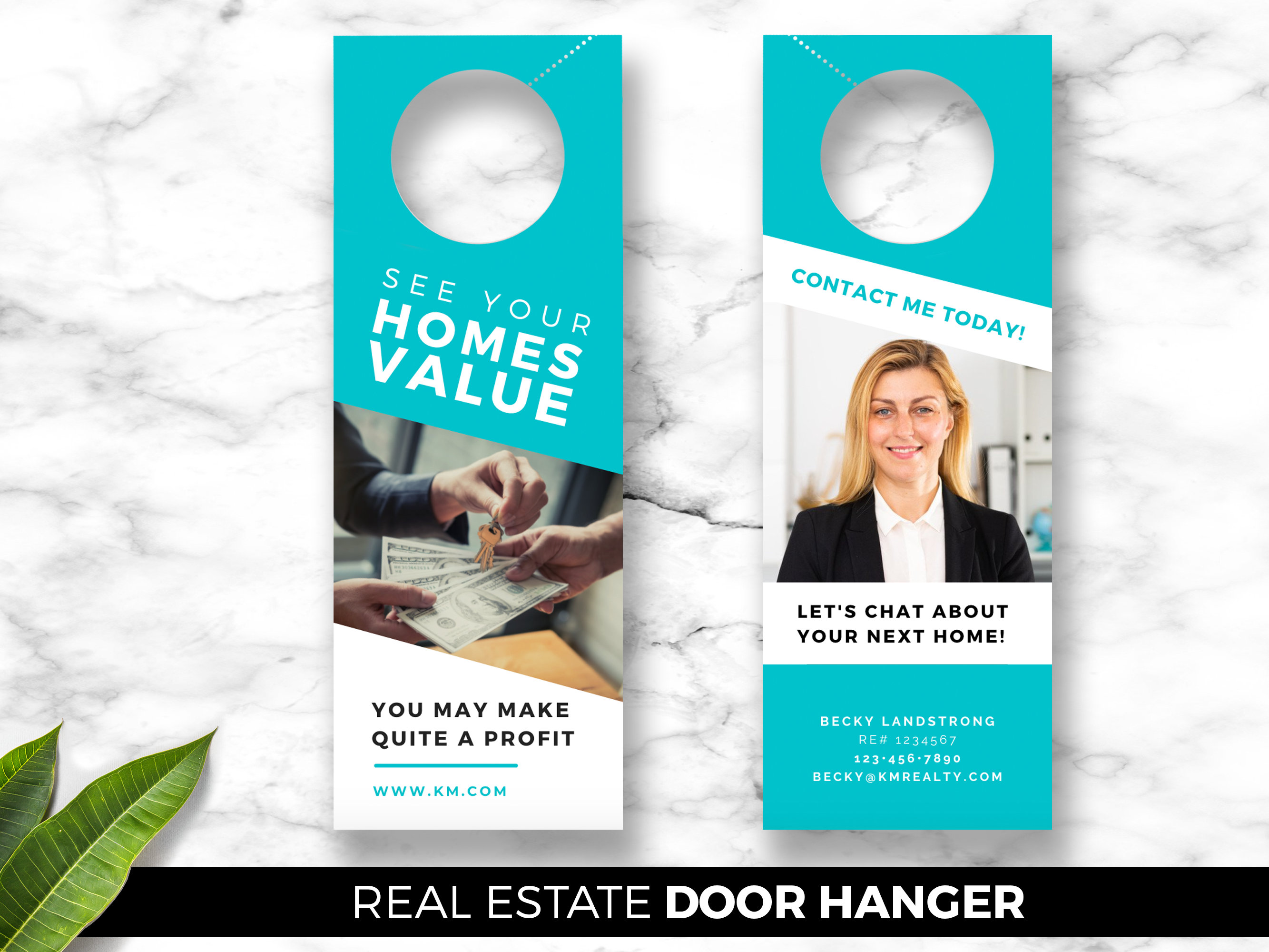 Real Estate Door Hanger, Realtor Door Hanger, Front Door Hanger, Real