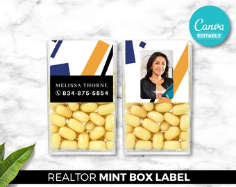 Real Estate Mint Box Label, Mint Box Stickers, Realtor Marketing, Open House, Real Estate Marketing, Digital Download, Real Estate Farming