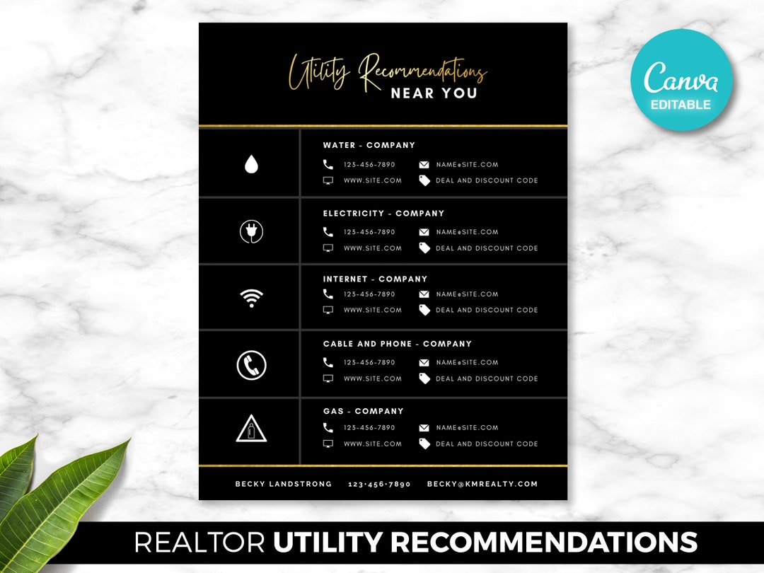 Utility Flyer, Real Estate Agent, Realtor Reviews, Digital Canva ...