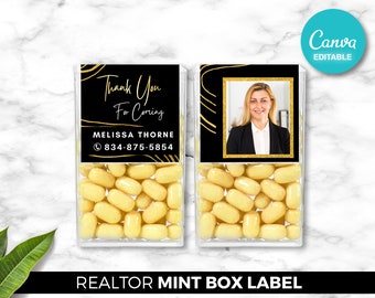 Real Estate Mint Box Label, Mint Box Stickers, Realtor Marketing, Open House, Real Estate Marketing, Digital Download, Real Estate Farming