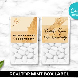 Real Estate Mint Box Label, Mint Box Stickers, Realtor Marketing, Open House, Real Estate Marketing, Digital Download, Real Estate Farming