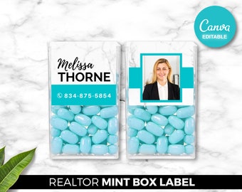 Real Estate Mint Box Label, Mint Box Stickers, Realtor Marketing, Open House, Real Estate Marketing, Digital Download, Real Estate Farming