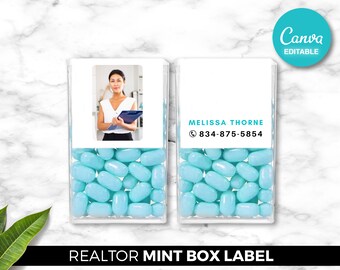 Real Estate Mint Box Label, Mint Box Stickers, Realtor Marketing, Open House, Real Estate Marketing, Digital Download, Real Estate Farming