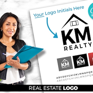 Real Estate Logo, Realtor Logo, House Logo Design, Premade Logo, Real Estate Marketing, Digital Canva Download, Real Estate Branding Kit
