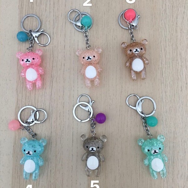 Teddy Bear Keychain Etsy