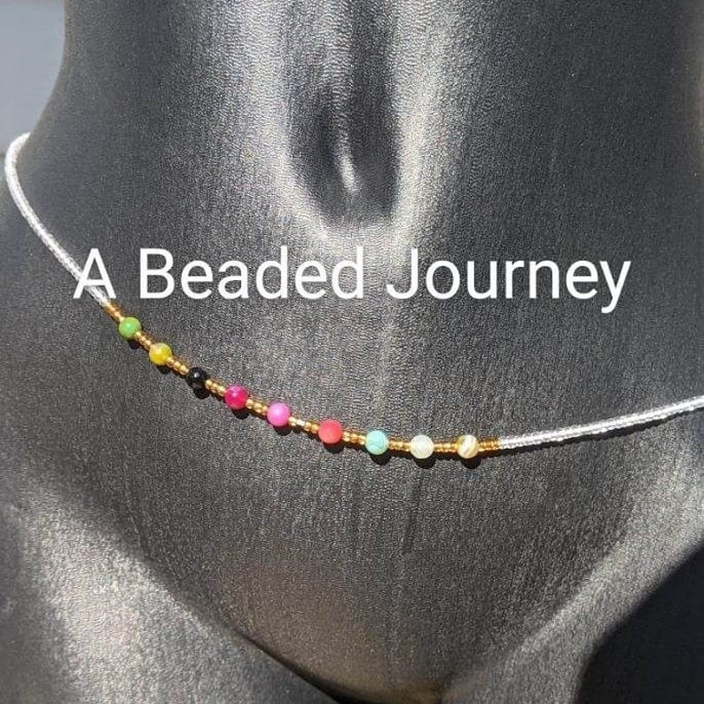 Clear with multi-color beads