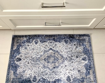 Non Slip Kitchen Mat: Vintage Washable Foam Rug