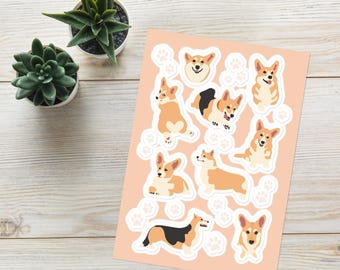 Cute Corgi Sticker Sheet!