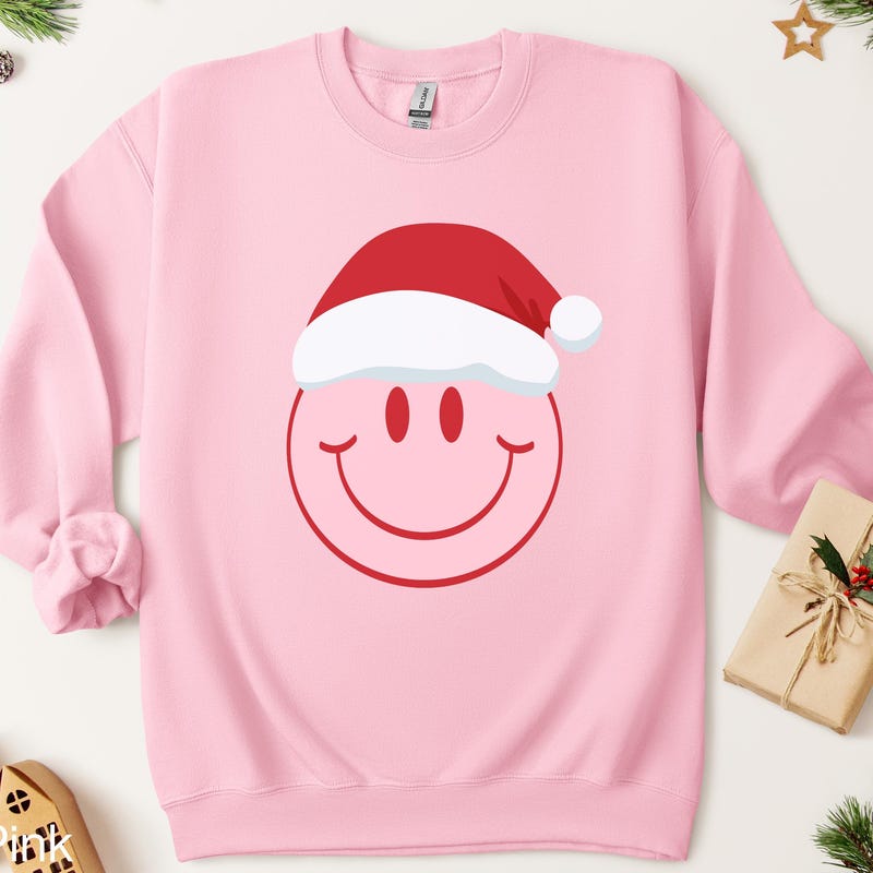 Retro Smiley Face Christmas Vibes Sweatshirt