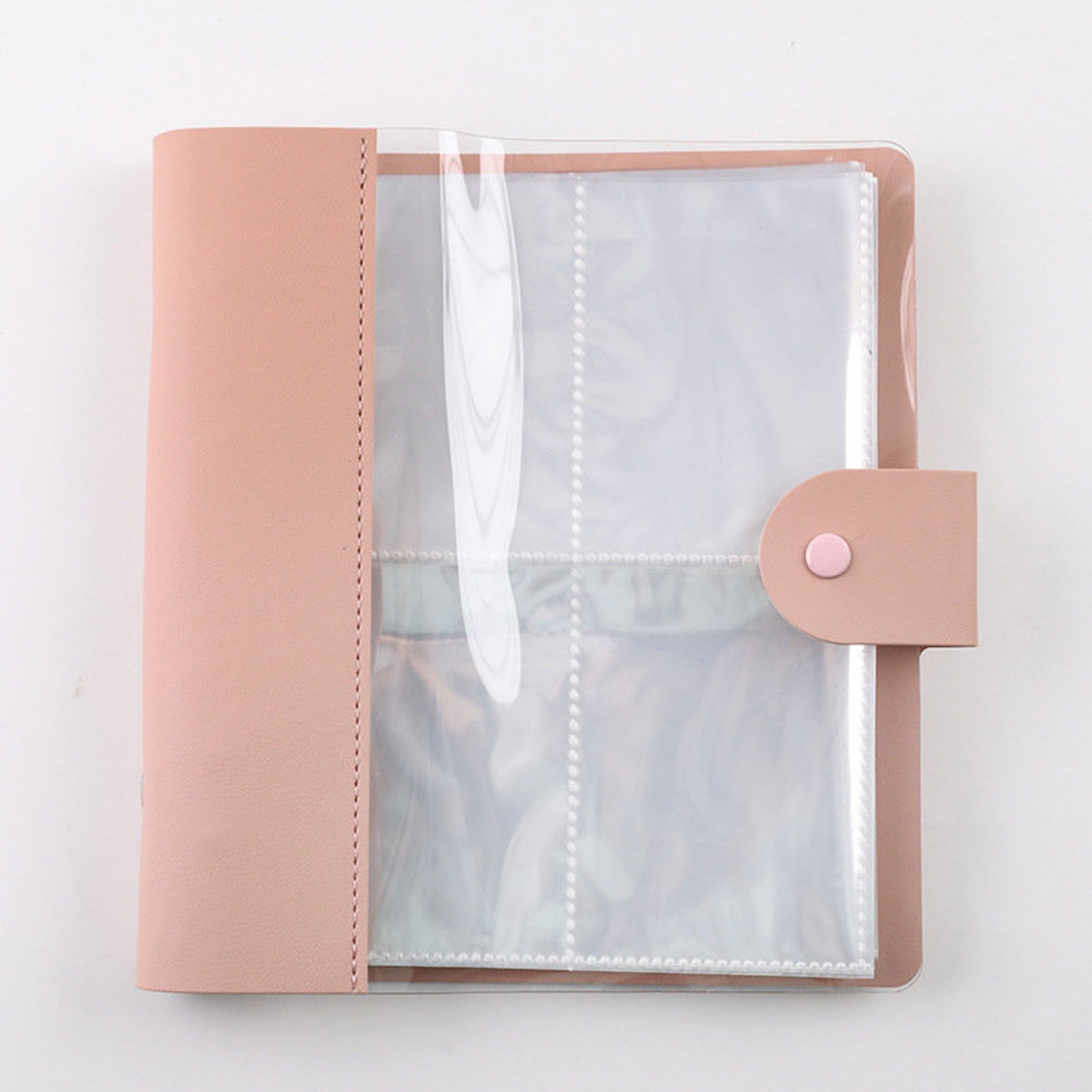 Kpop Photocard Binder Leather Clear Cover Binder 25 Sleeves Etsy