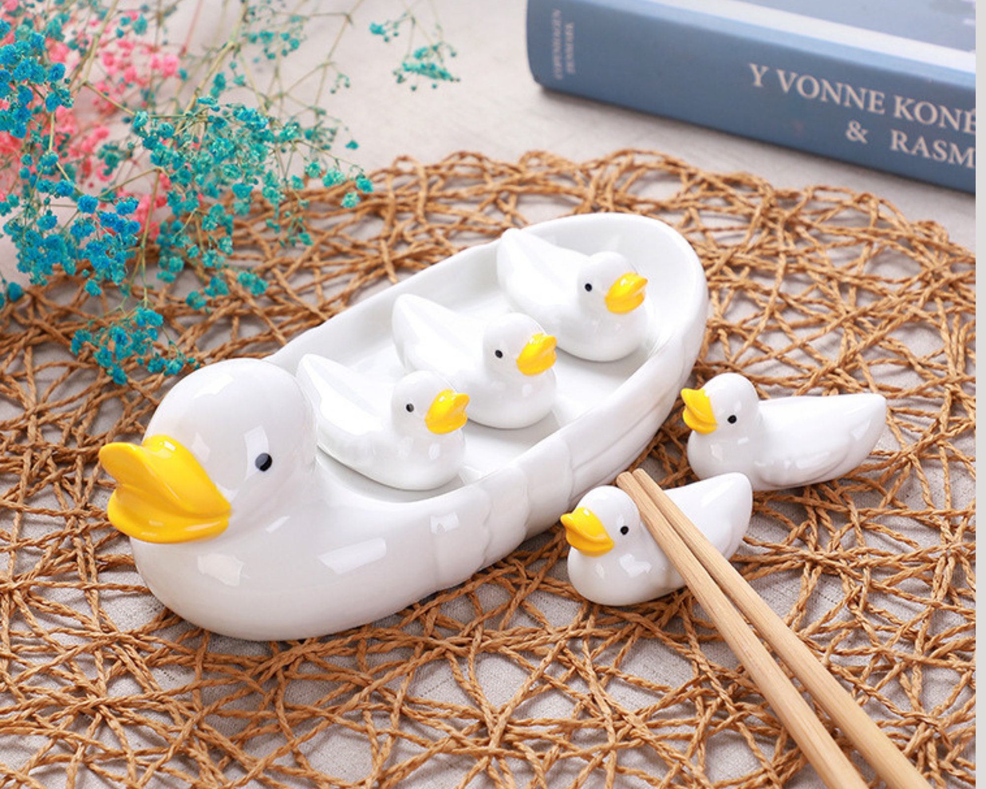Ceramic Duck Family Set 1 Mom Duck 5 Baby Ducks Palette Etsy