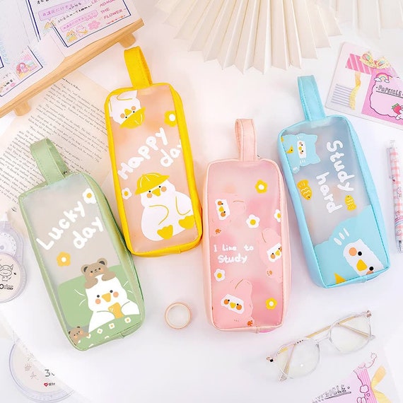 Kawaii Duck Pencil Case Cute Pencil Pouch PVC Pencil Case - Etsy