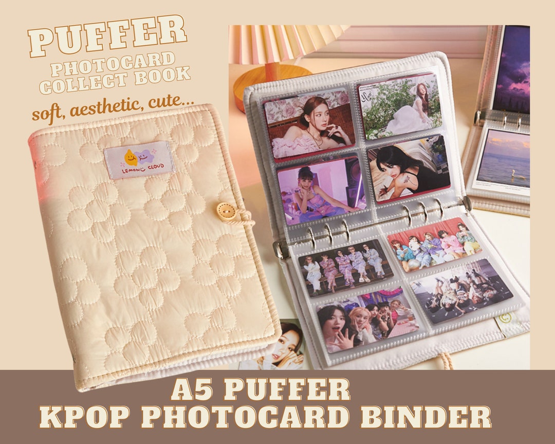 A5 Cute Fabric Puffer Kpop Photocard Binder Kpop Collect - Etsy