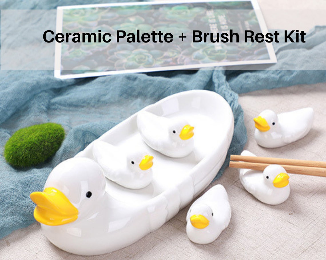 Ceramic Duck Family Set 1 Mom Duck 5 Baby Ducks Palette Etsy
