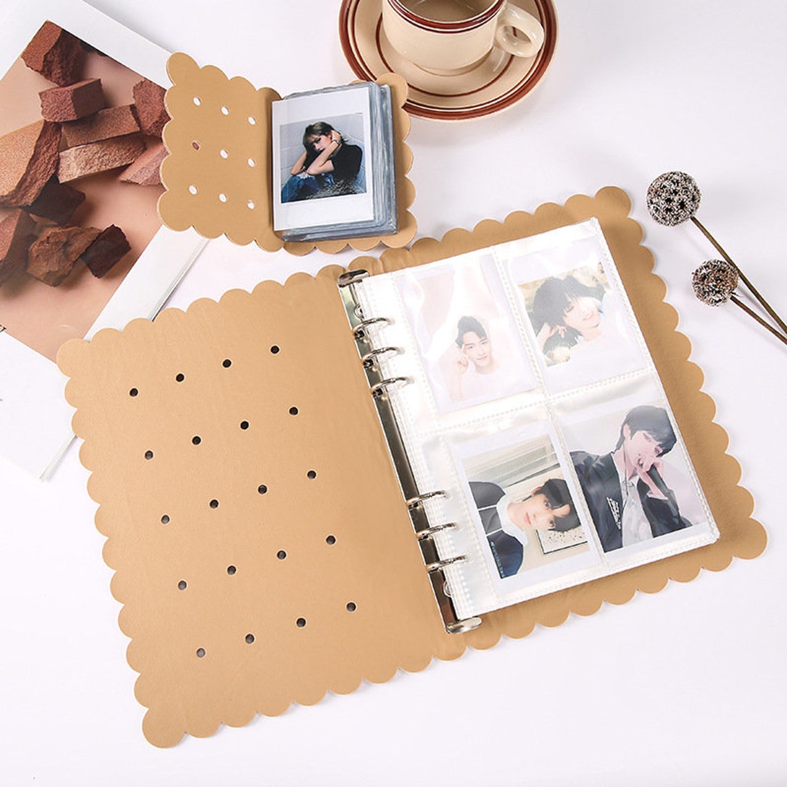 A5 Kpop Photocard Binder A5 Cookie Leather Style PC Binder Etsy