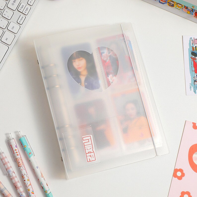 A5 Kpop Photocard Binder Pink Purple Clear Cover With 4 Etsy Schweiz