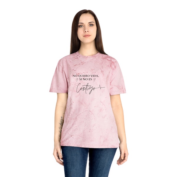 Karol G x Young Miko Inspired Color Blast T-shirt - Mode unisexe - No Quiero Vida, Si No Es Contigo, t-shirt graphique, t-shirt personnalisé, t-shirt