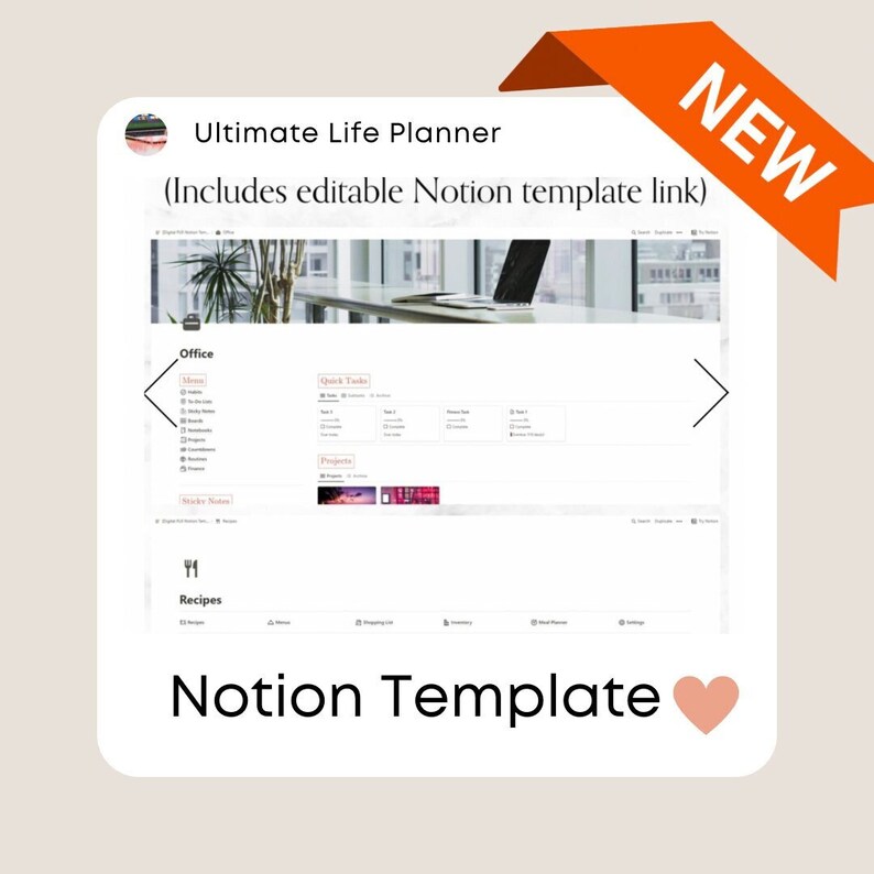 2023 Notion Template Ultimate Life Planner Notion Dashboard All in One ...