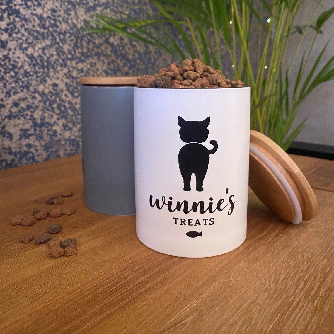 Personalised Custom Cat Treat Jar / Container Porcelain with Etsy