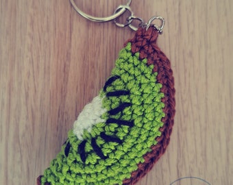 Keychain Crochet Kiwifruit Keyring