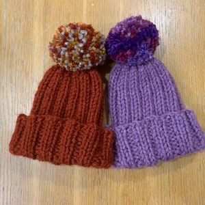 Handmade Vegan Bobble Hats