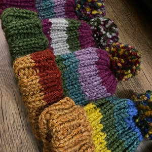LIMITED EDITION multicoloured, vegan, hand-knitted hats