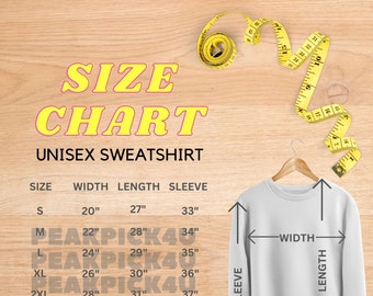 Gildan 18000 Size Chart, Gildan mockup Size Chart, Gildan Unisex Sweatshirt Mockup Size Chart, Gildan Crewneck Sweatshirt size, Flat lay
