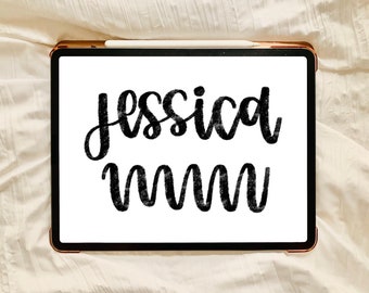 Jessica Procreate Pinsel | Digitaler Download | Schriftpinsel | Texturierte Pinselstift