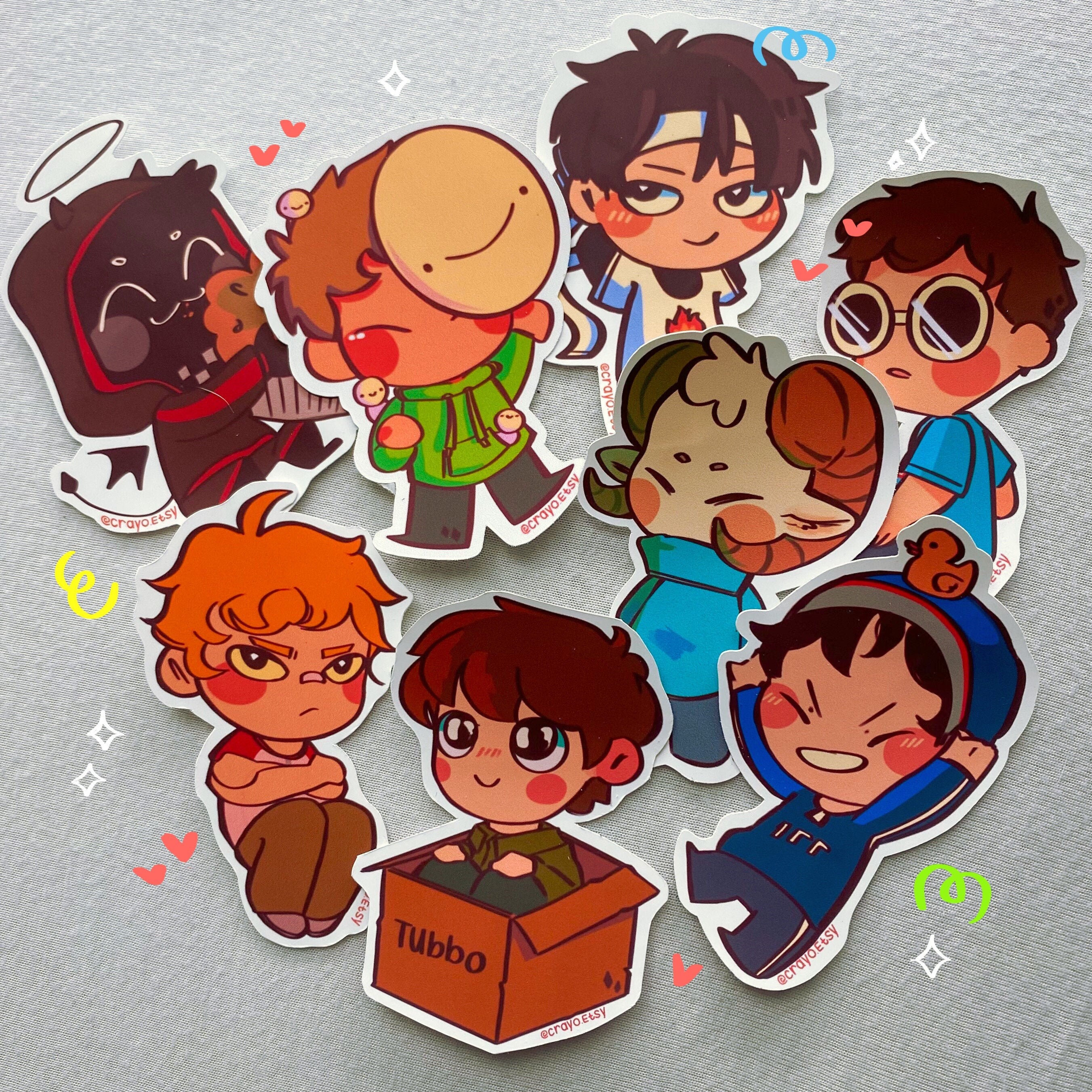 chibi dream smp stickers singles etsy