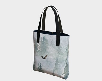 Eagle tote bag - West Coast inspired from original watercolour by Beth Doman - comes in two different styles