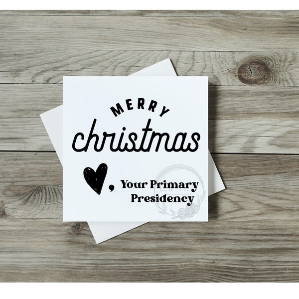 Square Christmas Gift Tags for Primary