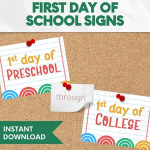 Letreros coloridos e imprimibles para el primer día de clases