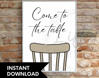 Come to the Table Printable Wall Art