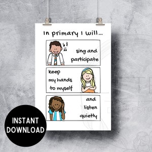 In Primary I Will... Reverence Poster - Singing Time Poster