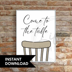 Come to the Table Printable Wall Art