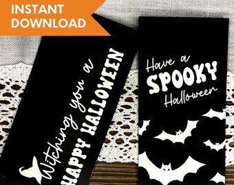 Printable Halloween Gift Tags-- Party Favor Fun-- Neighbor Gifts-- Trick or Treat