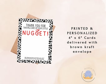 Taking Care Of Our Little Nugget Gift Card Holder - Daycare Teacher Thank You Gift, Chicken Nug, Teacher Appreciation PRINTED & PERSONALIZED