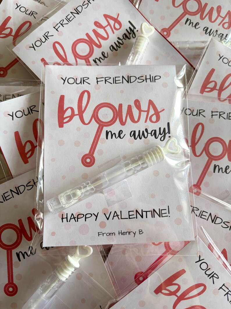 ASSEMBLED & PERSONALIZED You Blow Me Away Bubbles Valentine's Day