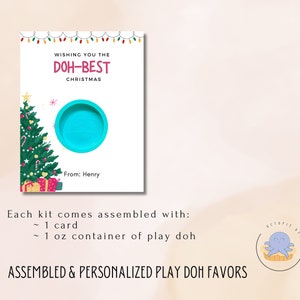 Te deseo una Navidad llena de diversión con Play Doh. Recuerdos para fiestas, regalos para el aula, fiestas de invierno, regalos navideños. MONTAMOS Y PERSONALIZAMOS
