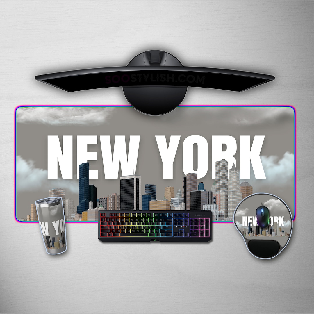 New York City Desk Mat Illustrated New York Desk Mat Etsy