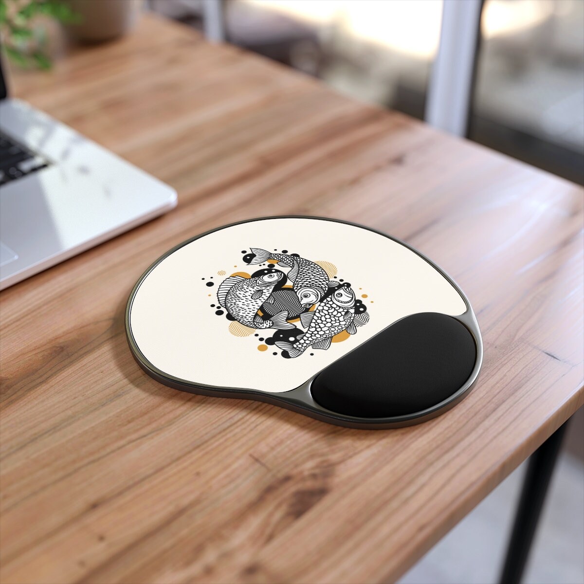 Koi Fish Desk Mat Japan Fish Desk Pad Japanese Wrist Rest Etsy