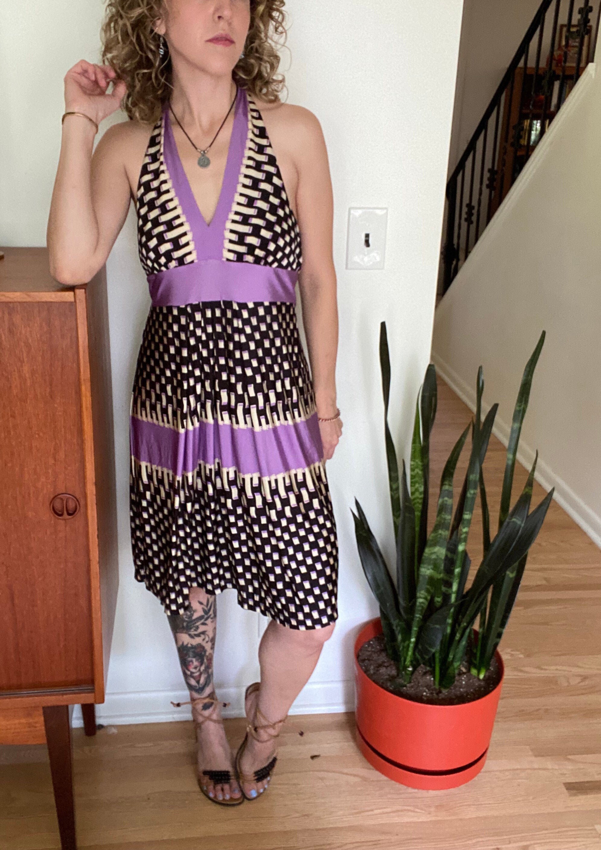 Y2K BCBG Slinky Halter Dress / Early 2000s Halter Dress / Etsy